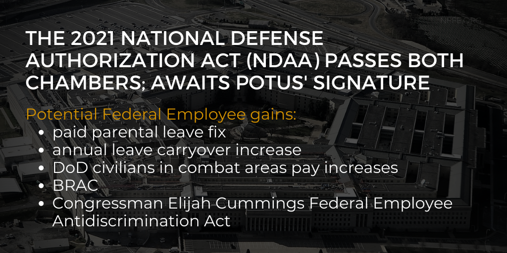 2021 NDAA Passed PPL Fix, Leave Carry Over; Waiting on POTUS