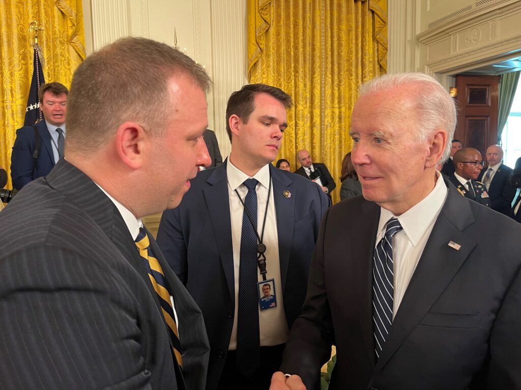 NFFE President Randy Erwin Speaks with President Joe Biden on March 1, 2023